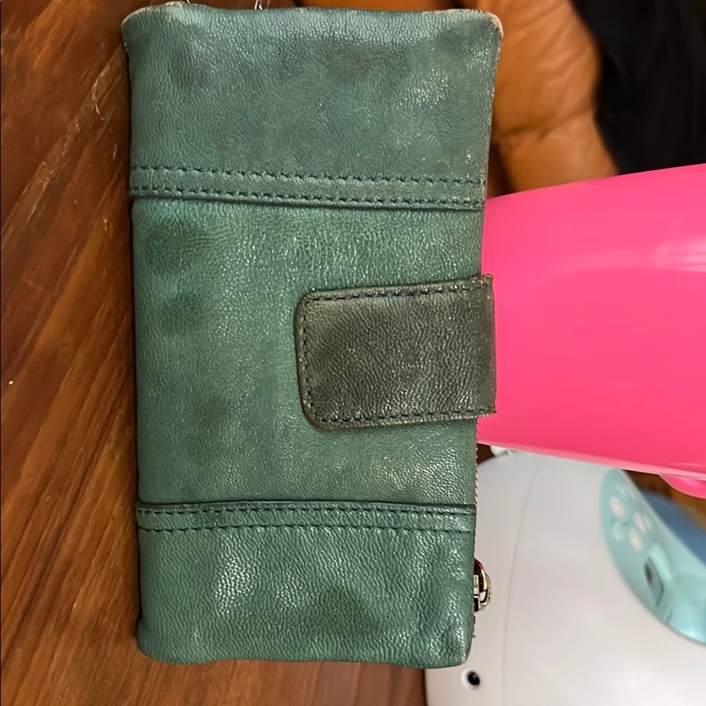 Fossil Green Wallet With Structured Design And Me… - image 2
